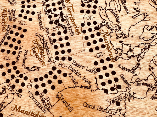 Canada Map Cribbage Board