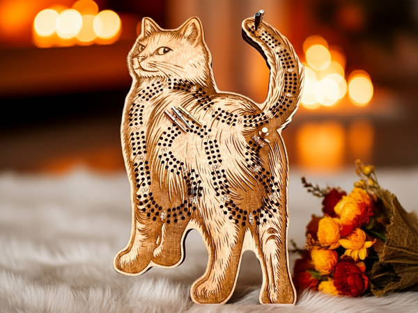 Cat Cribbage Board