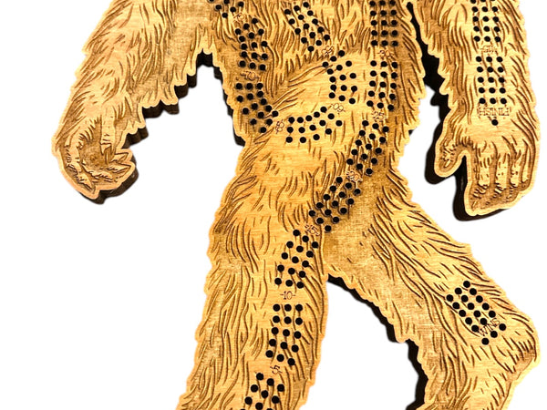 Sasquatch 3 player Cribbage Board,Approximately 12 in. tall