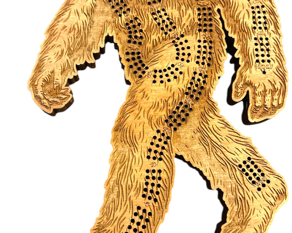 Sasquatch 3 player Cribbage Board,Approximately 12 in. tall
