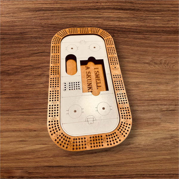 Personalized Hockey Rink Cribbage Board