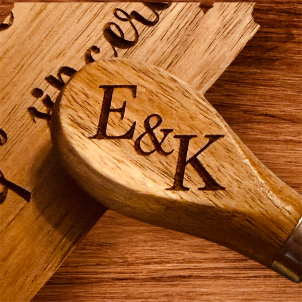 Personalized Marble & Acacia Charcuterie Set