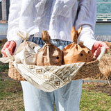 Savar Bread Basket with White Handle-5