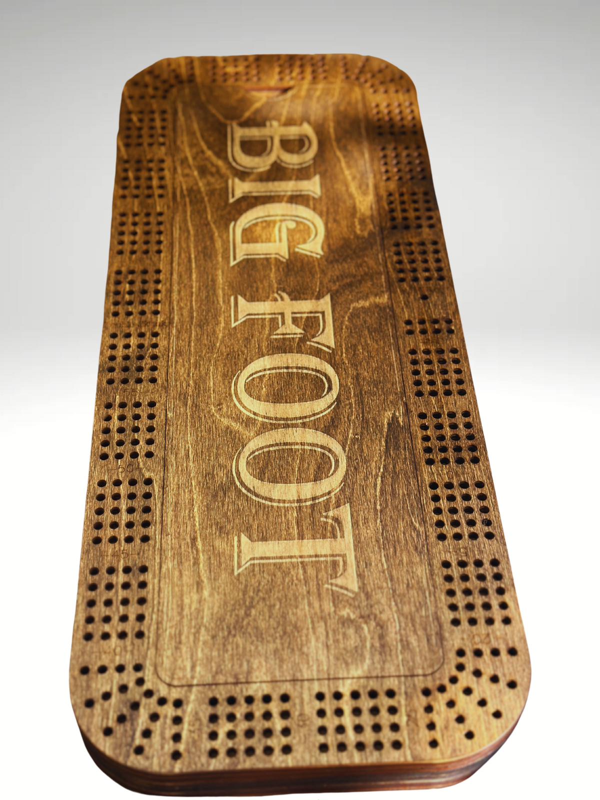 Rectangular Personalized Cribbage Board,Standard Design