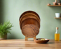 Acacia wood dinner  pate set