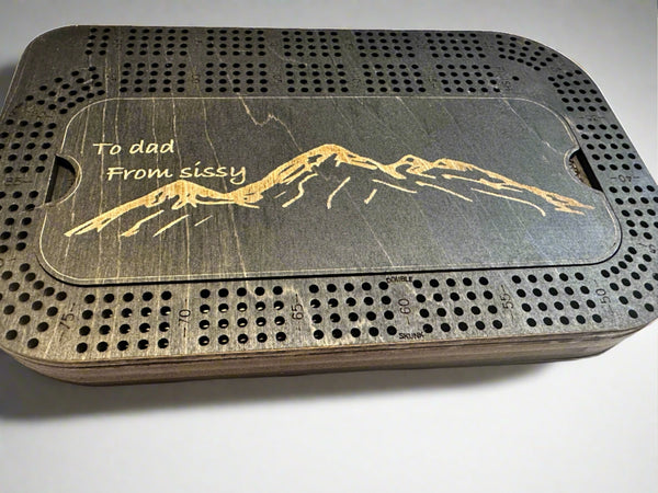 Compact Design Personalized Cribbage Board