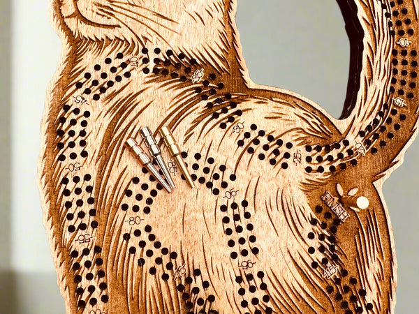 Cat Cribbage Board