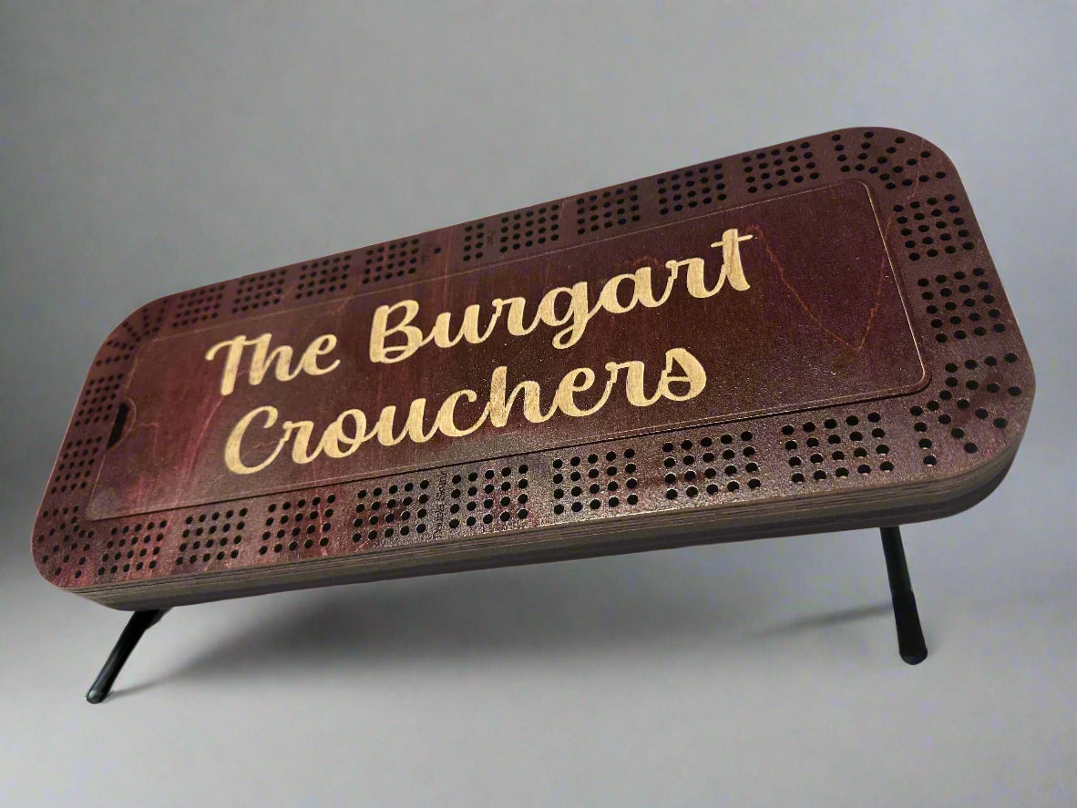 Rectangular Personalized Cribbage Board,Standard Design