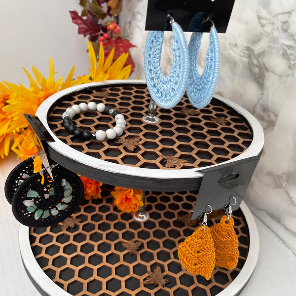 Honeycomb Three Tiered Tray Decor