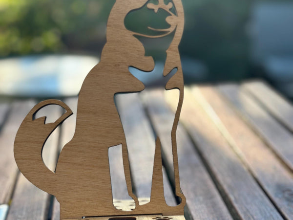 Wood Phone Stand and Home Decor - Laser-Cut, Custom Designs and Stain Options