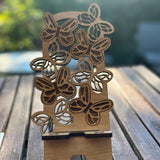 Wood Phone Stand and Home Decor - Laser-Cut, Custom Designs and Stain Options