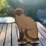 Wood Phone Stand and Home Decor - Laser-Cut, Custom Designs and Stain Options