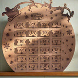 16-Inch Handcrafted Wooden Christmas Advent Calendar with 25 Drawers – Personalized & Eco-Friendly Holiday Decor