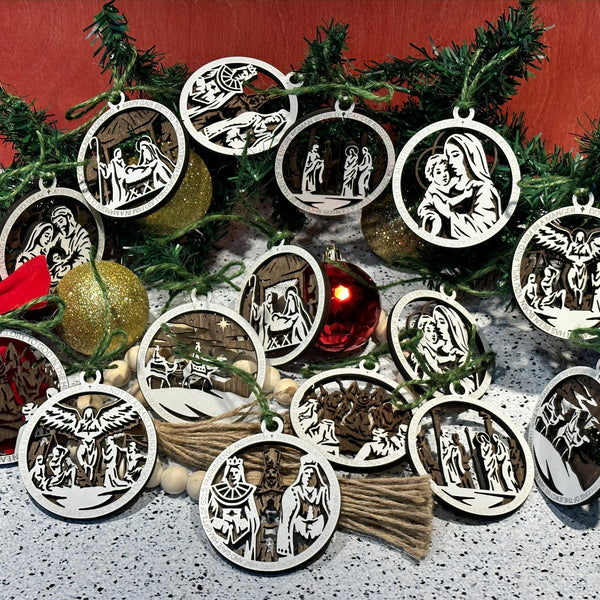 Christmas Story Ornaments-Set of ornaments with box
