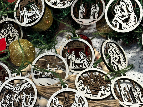 Christmas Story Ornaments-Set of ornaments with box
