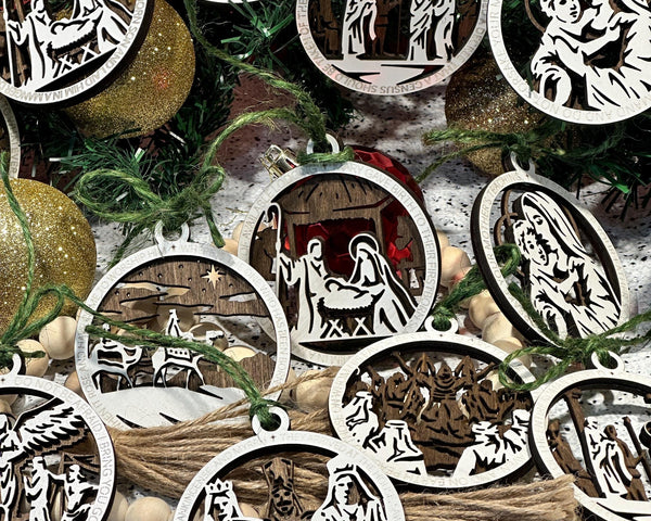 Christmas Story Ornaments-Set of ornaments with box