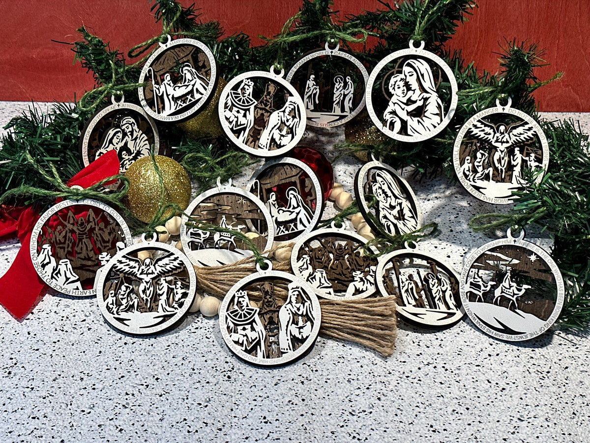 Christmas Story Ornaments-Set of ornaments with box
