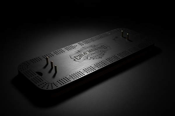 Large 4-Player Cribbage Board – Dramatic Studio Shot