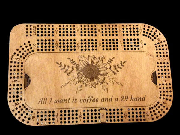 Compact Design Personalized Cribbage Board