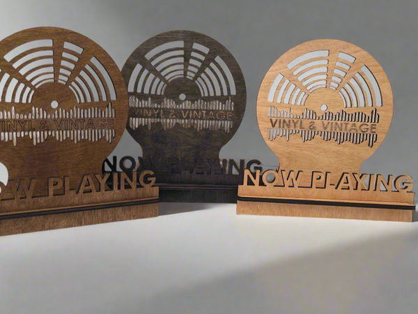 vinyl record stand-maple,black,espresso stained wood