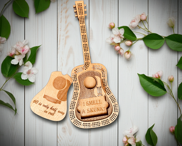 Guitar Shaped Cribbage Board
