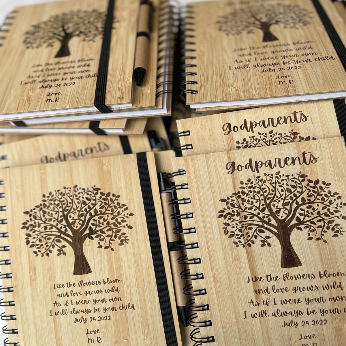 Personalized Bamboo Journals ,Bamboo Notebook,Laser Engraved