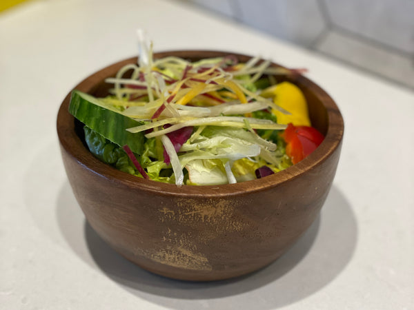 Set of  4 Acacia Wood  Personal Size Salad Bowl ( 6 in.x 3 in.)