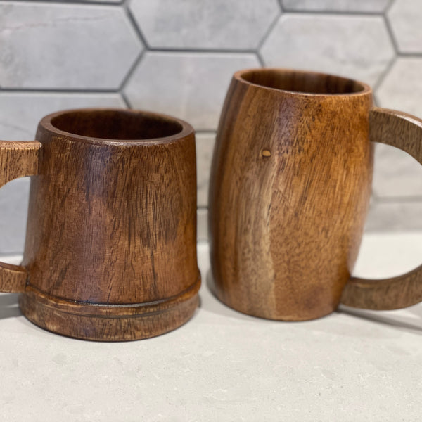 Tasses en bois d'acacia, gobelets en bois