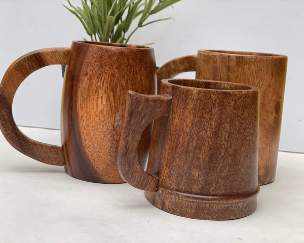 Tasses en bois d'acacia, gobelets en bois