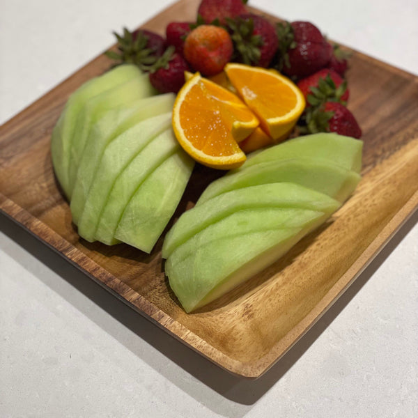 14 " Large Acacia Wood Square Plate, Serving Plate