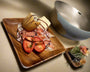 14 " Large Acacia Wood Square Plate, Serving Plate