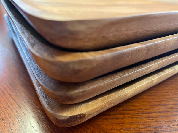 Square Acacia Wooden Plates