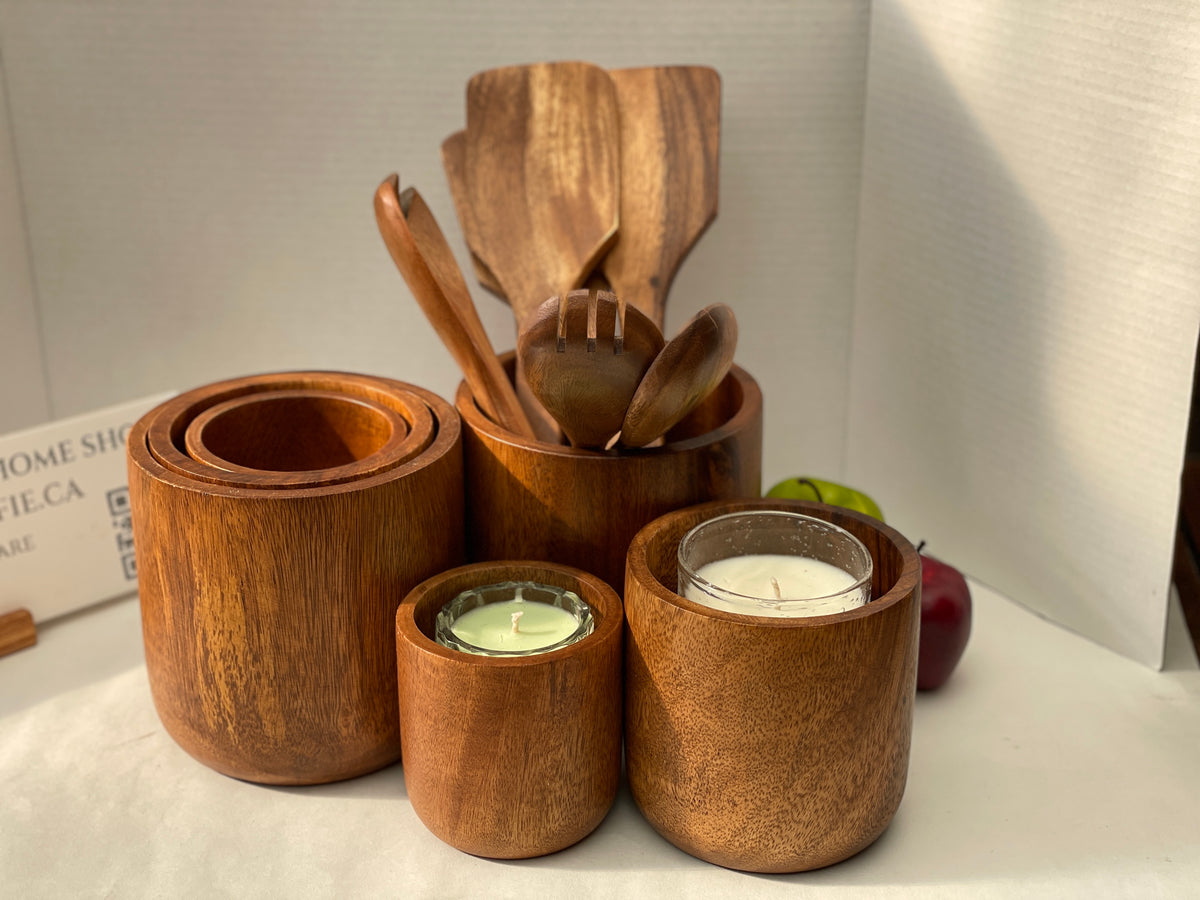 Acacia Wooden Pots
