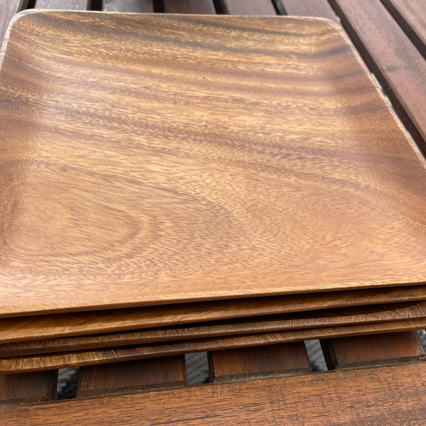 Square Acacia Wooden Plates