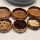 Small Acacia Wooden Sauce Bowl, Rice Bowl, Dipping Sauce Bowl, Salad Dressing Bowl, Condiments Bowl
