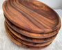 Handmade Acacia Wooden Round Plate, Dinner Plate, Serving plate