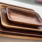 Small Rectangular Acacia Wooden Plate, Appetizer Plate, Serving Dish