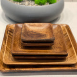 Square Acacia Wooden Plates