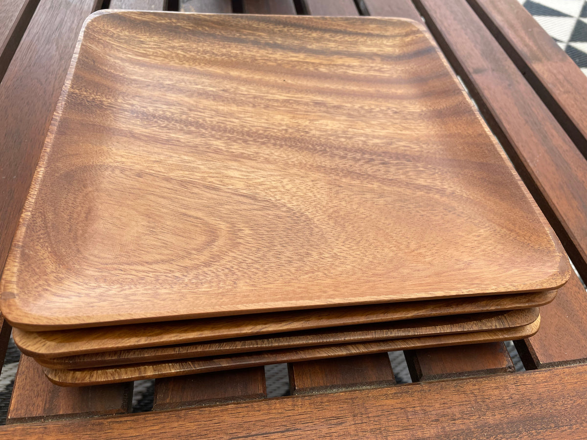 Square Acacia Wooden Plates