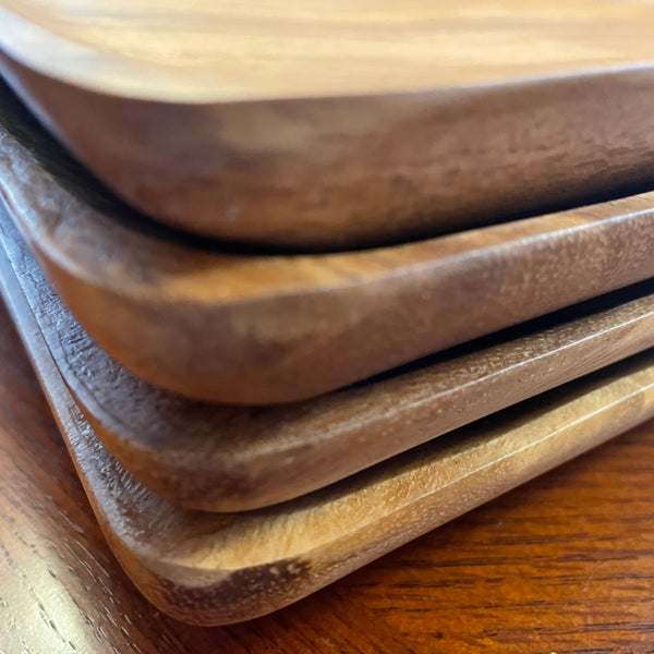 Square Acacia Wooden Plates