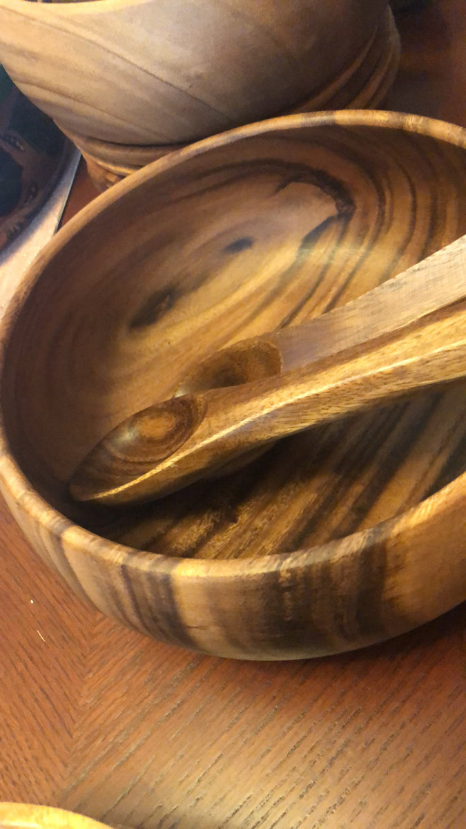 Acacia Wooden Salad Bowls