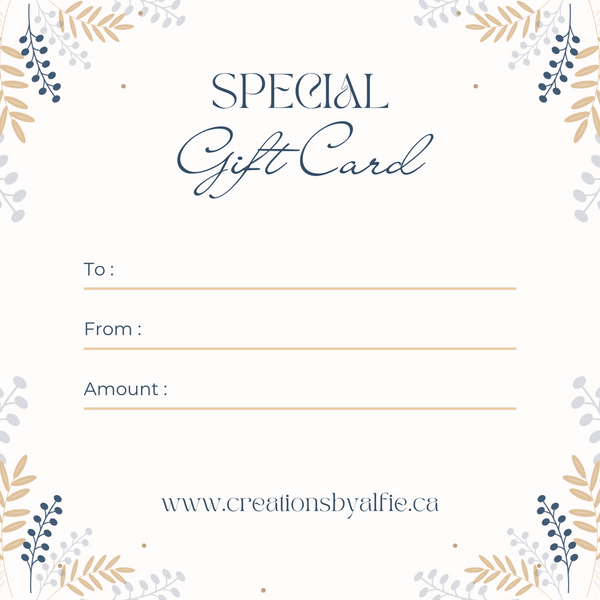 Creations By Alfie Gift Card